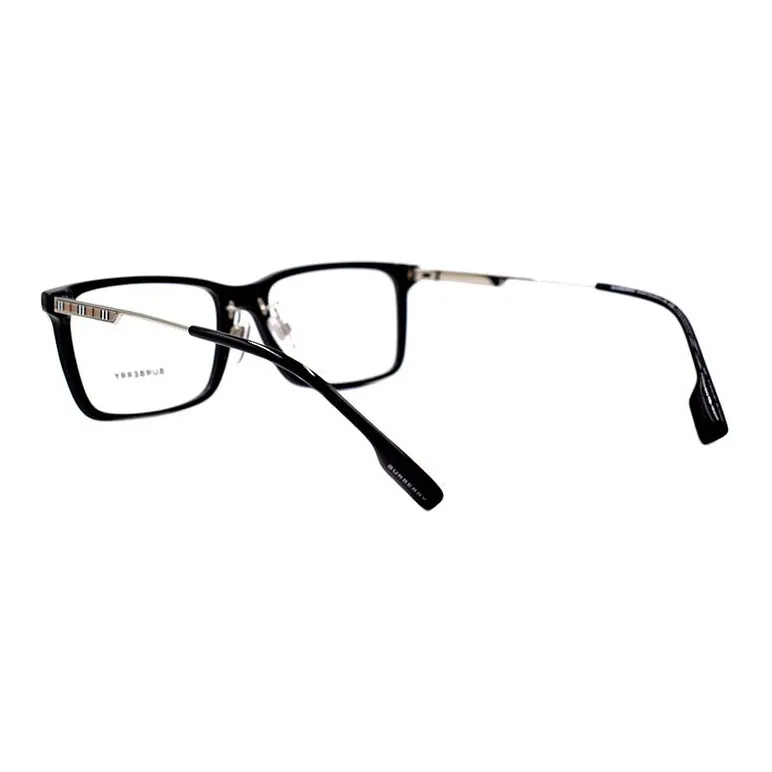 Burberry Plate Frame Rectangular Optical Glasses Men's Black-2