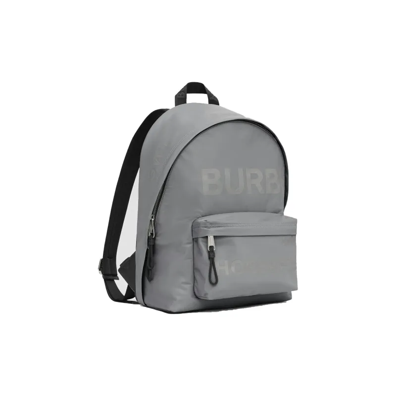 Burberry Horseferry Nylon Fabric Backpack Regular Men's Gray-2