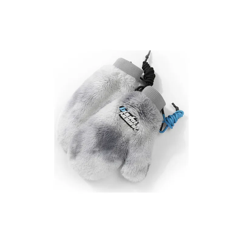 Guuka Polyester Knit Gloves Unisex Light Gray-1