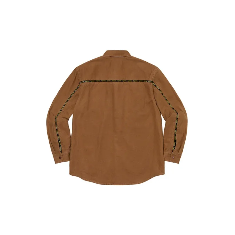 Supreme Logo Taping Work Shirt-3