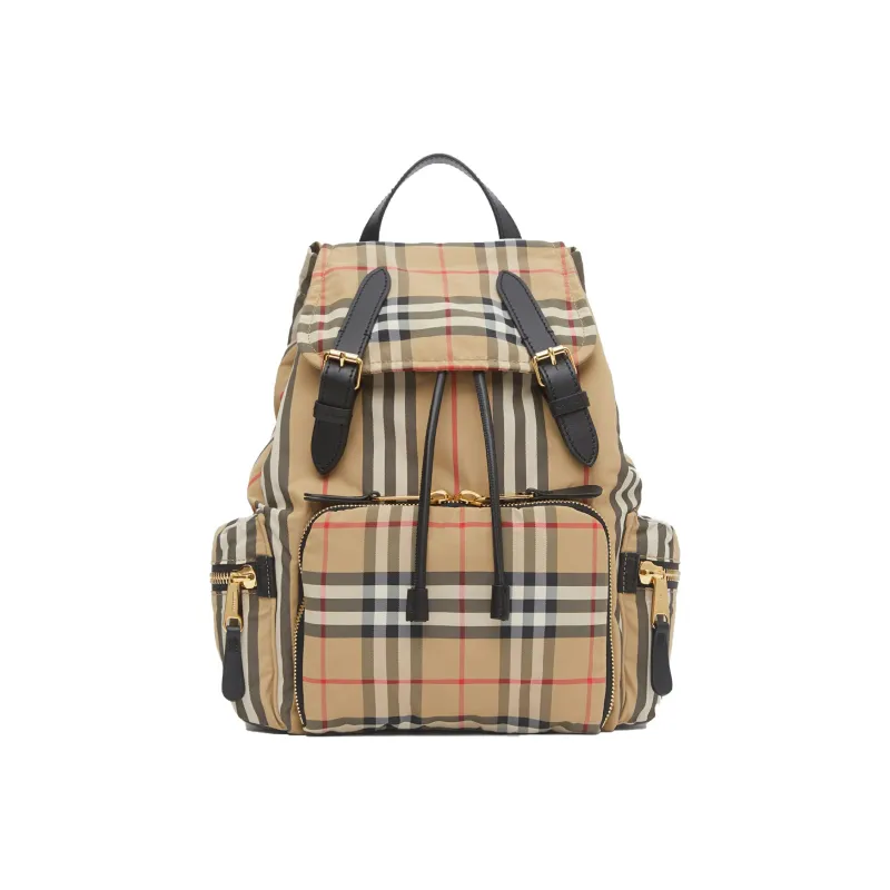 Burberry Vintage Polyamide Backpack Medium Size Unisex Beige-0