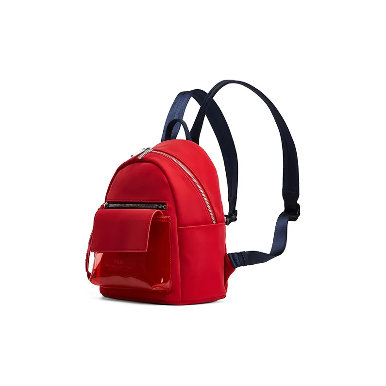 FILA Fabric, Polyurethane, Synthetic Leather Backpack Regular Women's Legend Red-1