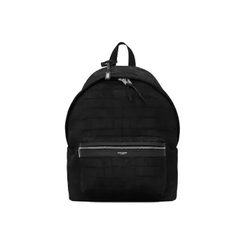 SAINT LAURENT Cow Leather Backpack Men's Black