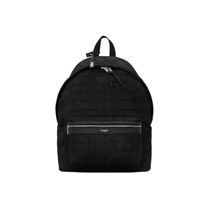 SAINT LAURENT Cow Leather Backpack Men's Black-0