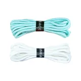Lake Blue Round Shoelace 1 Pack+White Round Shoelace 1 Pair