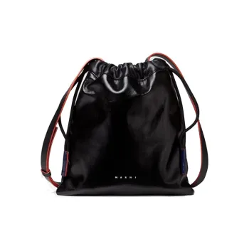 MARNI Cow Leather Backpack Men's Black