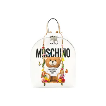 MOSCHINO Polyurethane Backpack Regular Women's White
