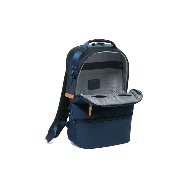 TUMI Alpha Bravo Elastic Nylon Backpack Unisex Blue-2