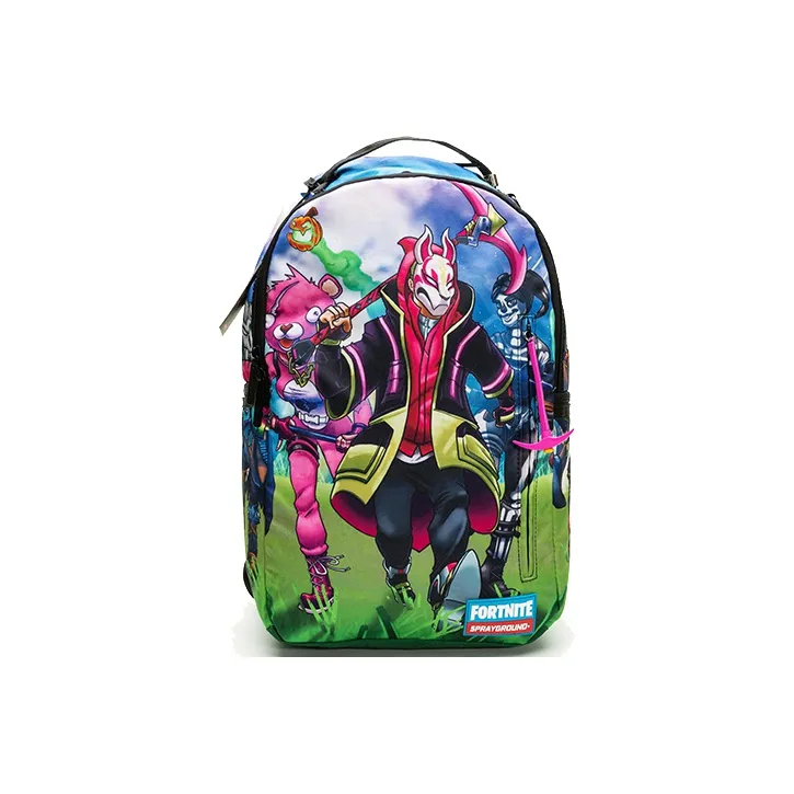 SPRAYGROUND FORTNITE IP Collaboration Artificial Leather Fabric Laptop Backpack Regular Unisex Multicolor-0