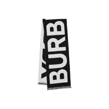 Burberry Logo Wool Jacquard Scarf