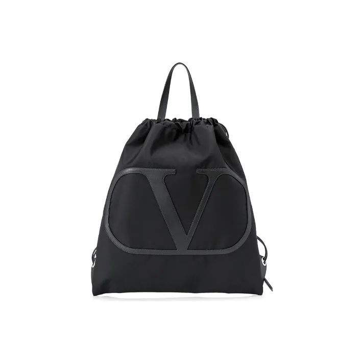 Valentino Cow Leather Backpack Men's Black-0