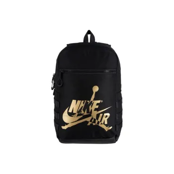 Jordan Polyester Backpack Regular Unisex Black Gold