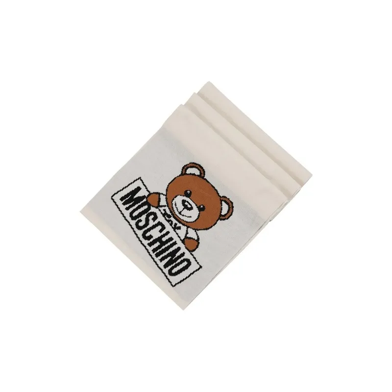 MOSCHINO Wool Knit Scarves Unisex-2