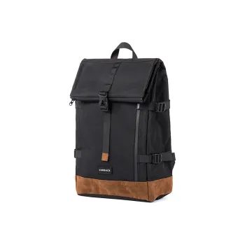 COMBACK Polyamide Laptop Bag Backpack Large Size Unisex Black/Earth Yellow