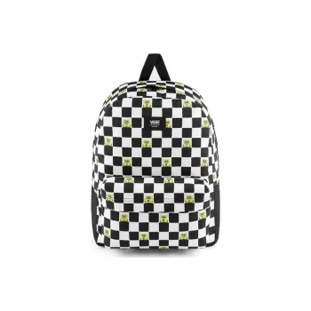 Vans Sponge Baby Collaboration Polyester Backpack Regular Unisex Black White Checkerboard