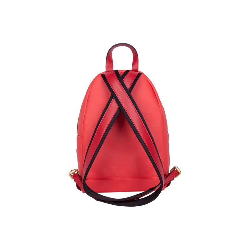 MOSCHINO Leather Backpack Women's Red-3