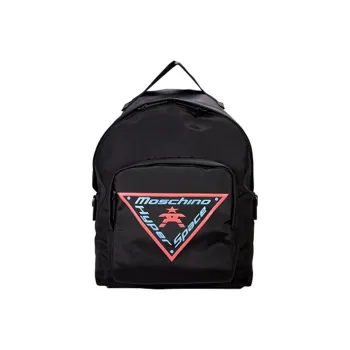 MOSCHINO Nylon Large Capacity Backpack Large Size Men's Black