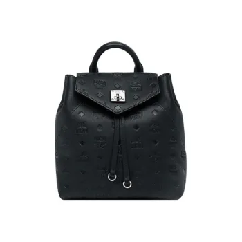 MCM Essential Backpack Monogram Black