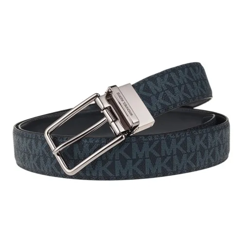 MICHAEL KORS Leather Belts Men Dark Blue