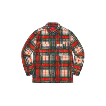 Supreme Warp Jacquard Logos Denim Shirt Black M - POIZON Supreme Warp Jacquard Logos Denim Shirt Black M - POIZON