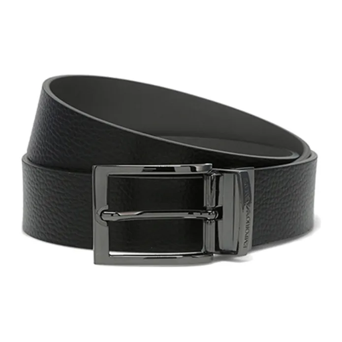 EMPORIO ARMANI Grained Leather Belt-0