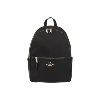 COACH Addison Nylon With Leather Backpack Large Size Women's Black