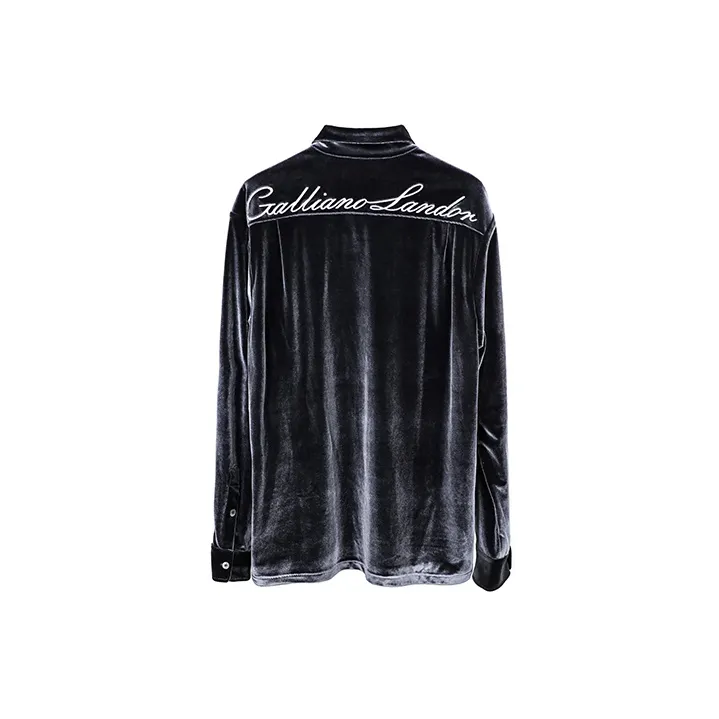 GALLIANO LANDOR Shirt Unisex Silver Gray-1