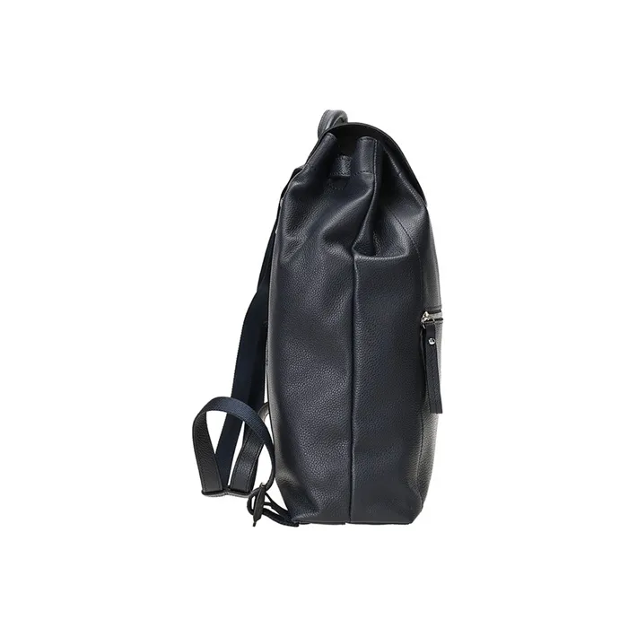LONGCHAMP Le Foulonné Eggstone Grain Leather Backpack Medium Size Women's Black-2