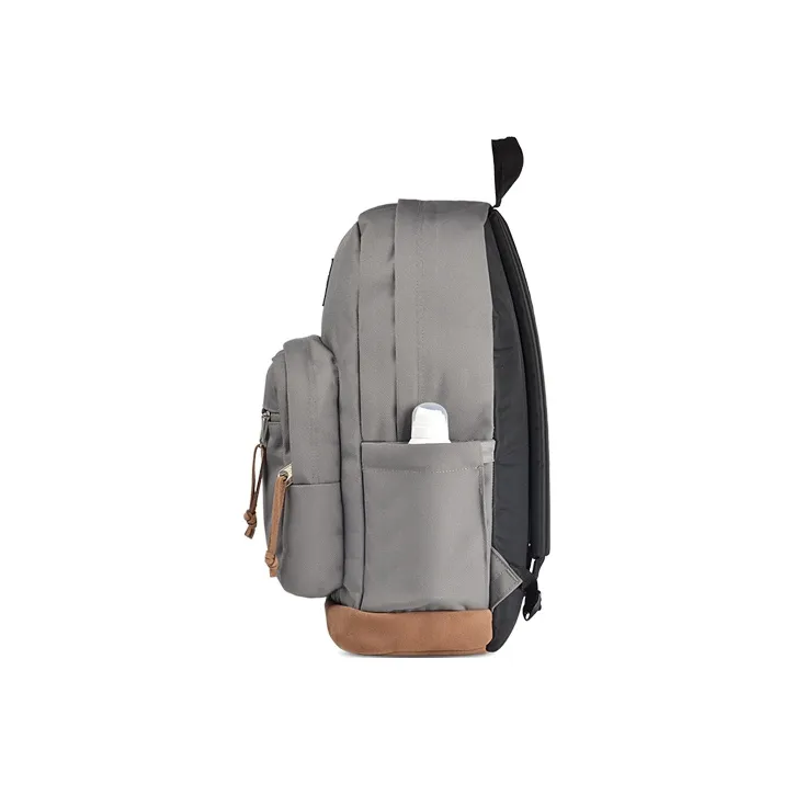 JanSport Leather Laptop Bag Backpack Regular Unisex Horizon Gray-2