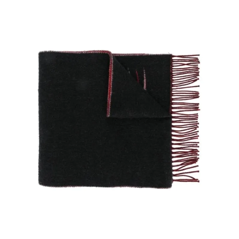 Balenciaga Knit Scarves Women's Black/Red-1