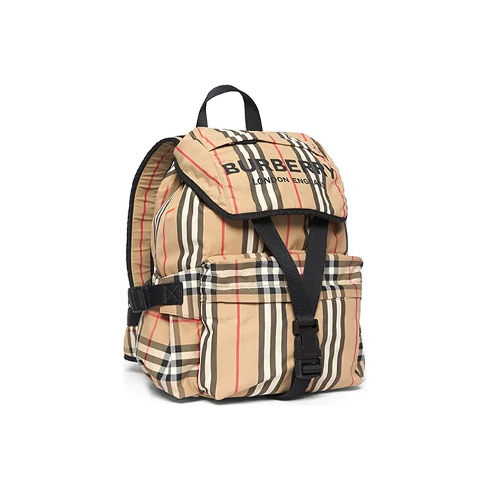 Burberry Canvas Backpack Unisex Khaki-1