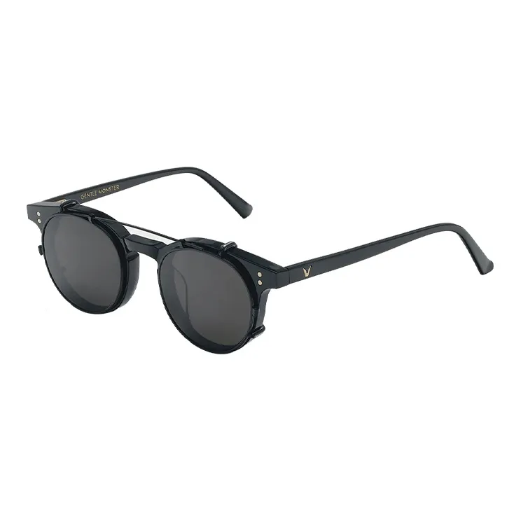GENTLE MONSTER Plate Frame Round Eyeglass Frames Unisex Black-2