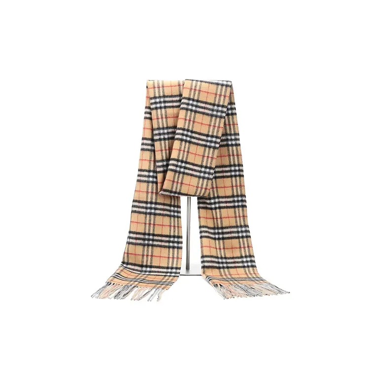 Burberry VINTAGE Knit Scarves Men Stone Blue Plaid-6