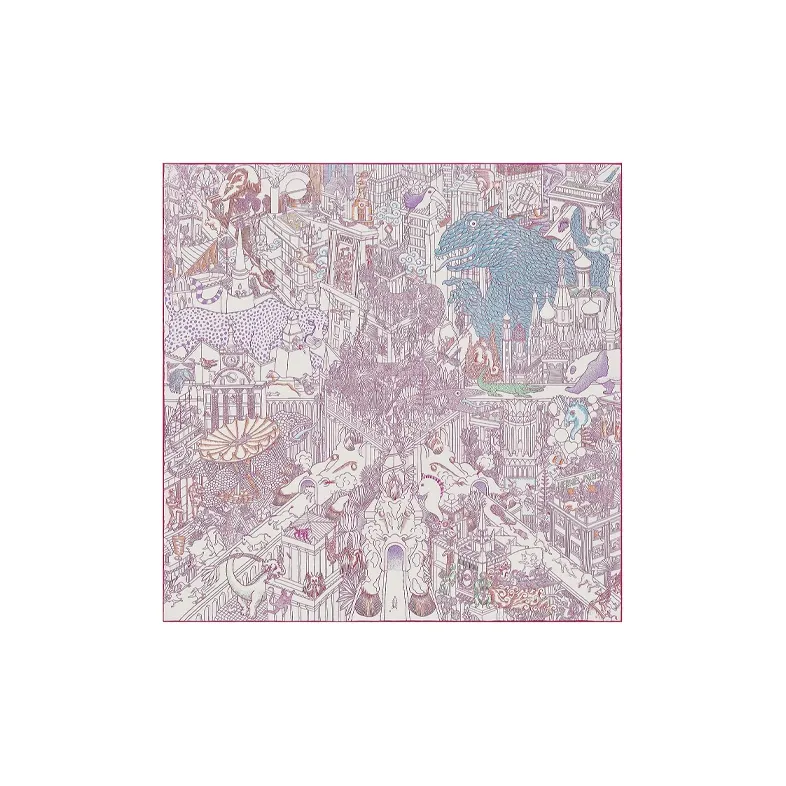 HERMES Silk Scarves Women's Fuchsia-0