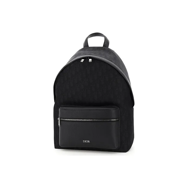 DIOR Leather Backpack Men's Black-2