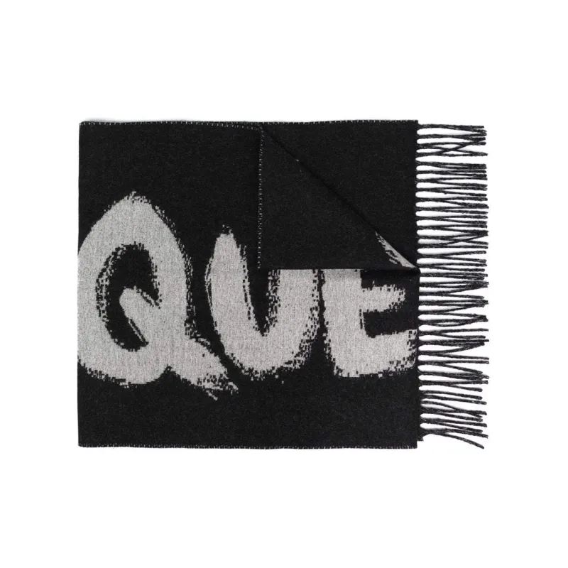 Alexander McQueen Knit Scarves Unisex Black-0