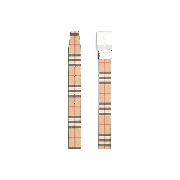 Burberry Canvas Belt Unisex Width  3.5cm-4