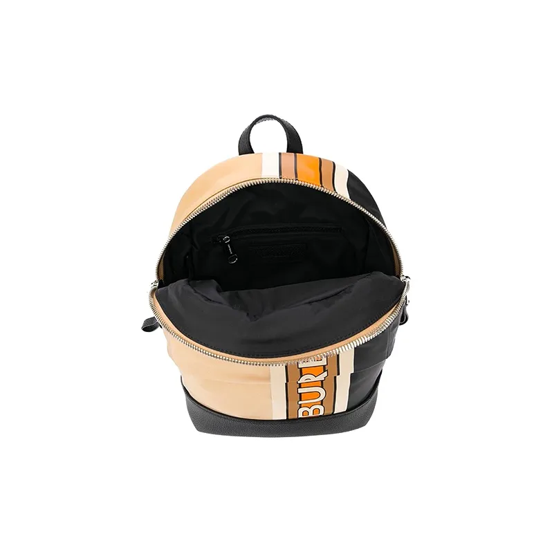 Burberry Canvas Backpack Small Size Unisex Yellow Brown-3
