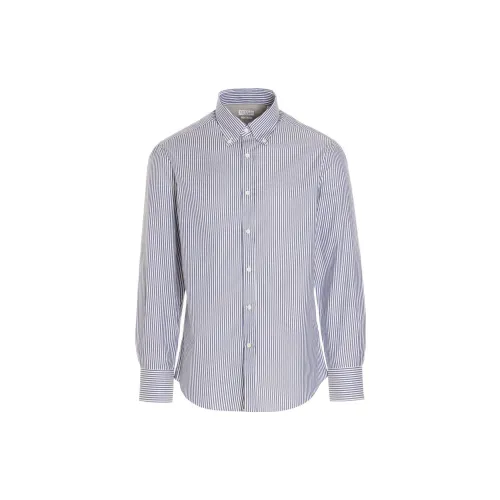 Brunello Cucinelli Shirts Men Light Blue