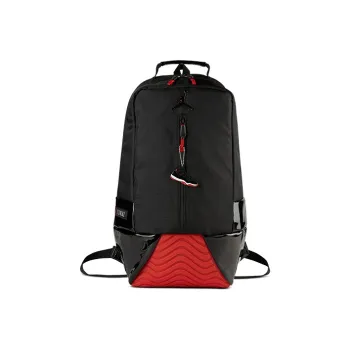 Jordan Polyurethane And Polyester Blend Basketball Bag Backpack Large Size Unisex Black Red