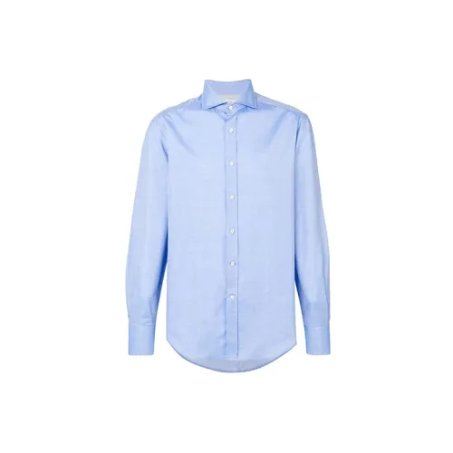 Brunello Cucinelli Shirts Men Light Blue