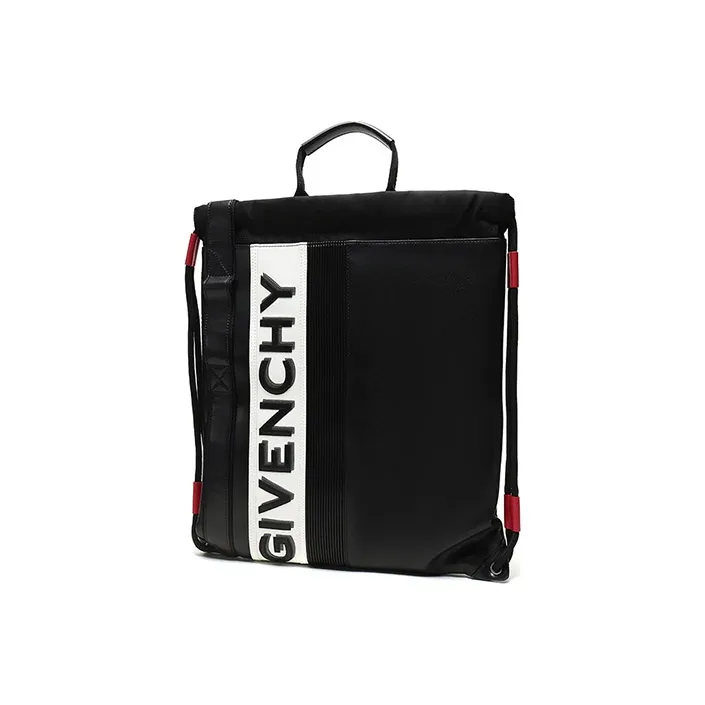 Givenchy Fabric With Leather Carry Backpack Men's Black-1