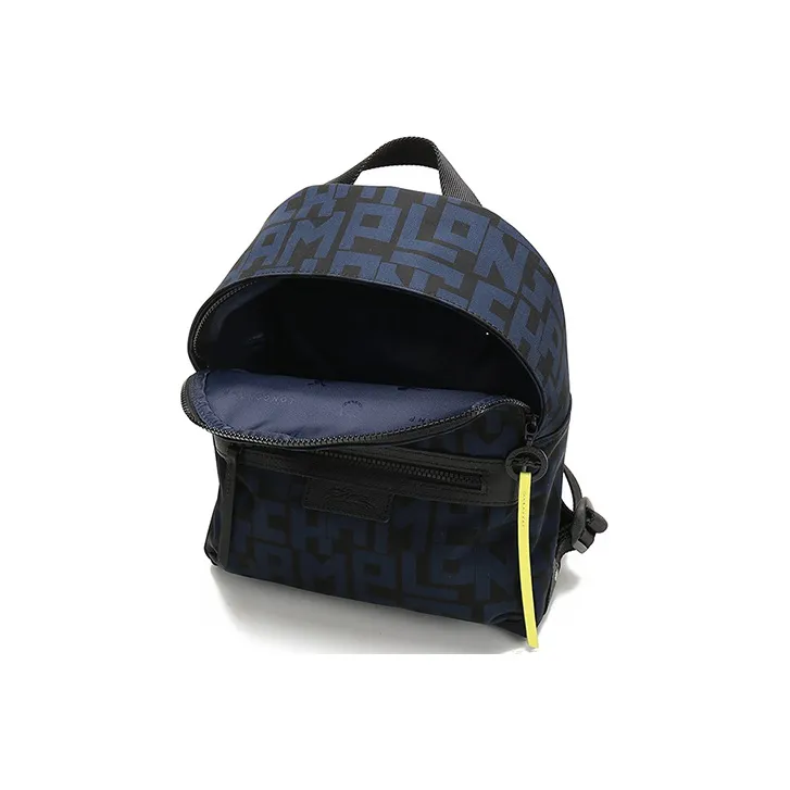 LONGCHAMP Le Pliage Polyamide Canvas Fabric Backpack Small Size Women's Marine Blue-4
