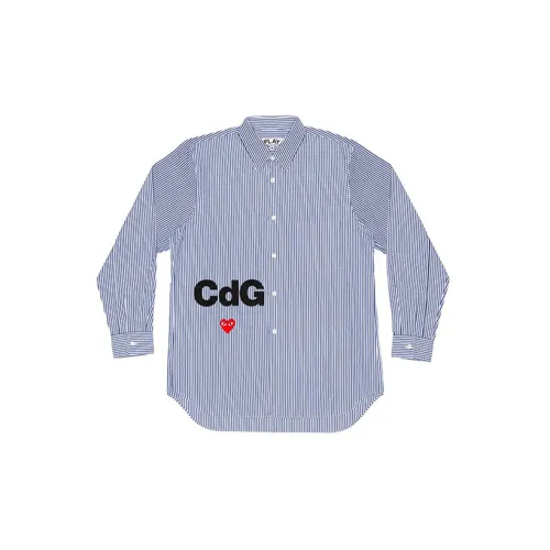 Cdg X CDG Play Shirts Men Blue