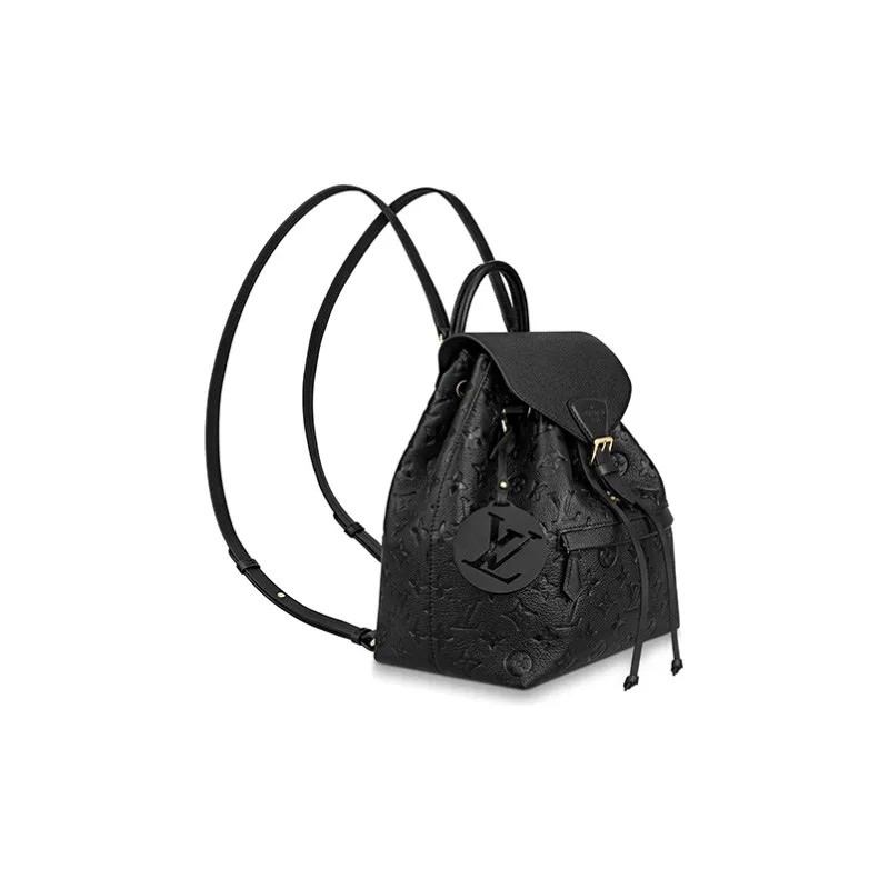 LOUIS VUITTON Backpack Montsouris Monogram Empreinte Black-1