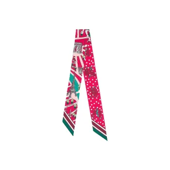 HERMES Small Silk Scarves Women's Fuchsia