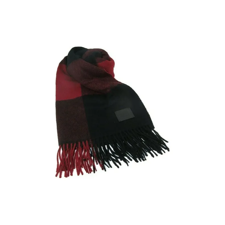 COACH Knit Scarves Women's Red Black-1
