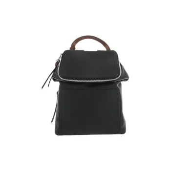 LOEWE Goya Soft Grained Calfskin Backpack Small Size Women's Black/Pecan Color