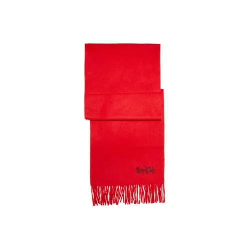 COACH Knit Scarves Women's Red