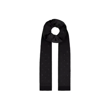 LOUIS VUITTON Silk Scarves Unisex Black